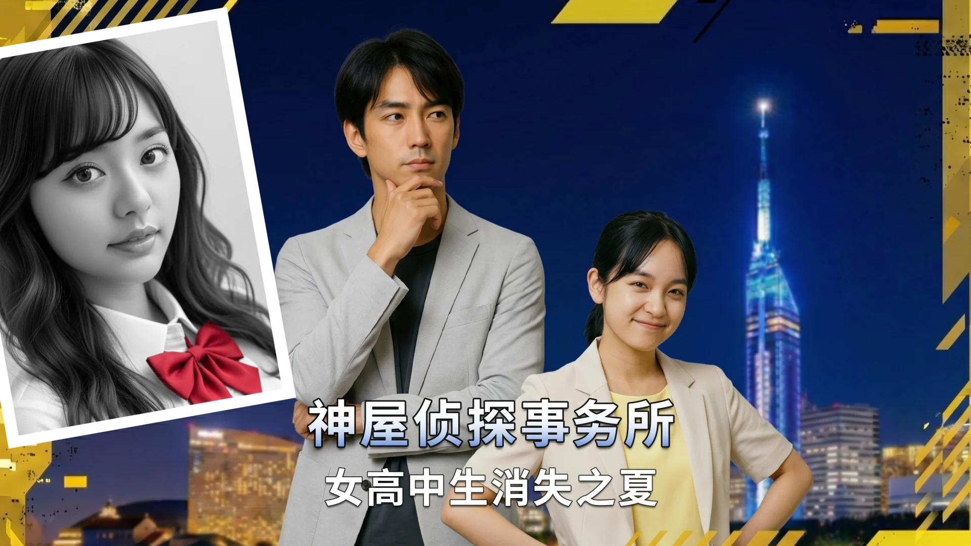 以真实福冈为舞台的推理视觉小说《神屋侦探事务所：女高中生消失的夏天》Steam商店页面公开！